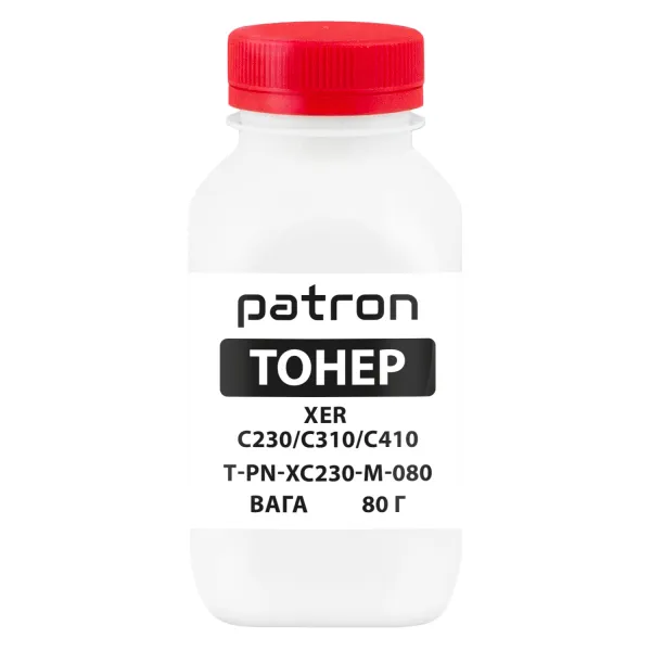 Тонер XER C230/C310/C410 флакон, 80 г, пурпурный Patron (PN-XC230-M-080)