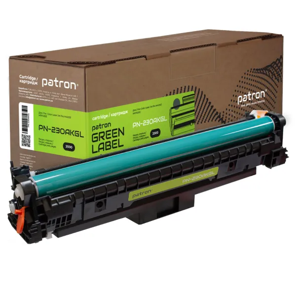 Картридж сумісний HP 230A (W2300A), Green Label, чорний Patron (PN-230AKGL)