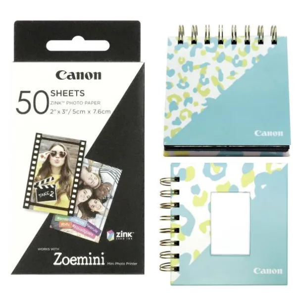 Комплект паперу ZINK™ 2"x3" ZP-2030 (50шт) + фотоальбом + фото рамка Canon (3215C007)
