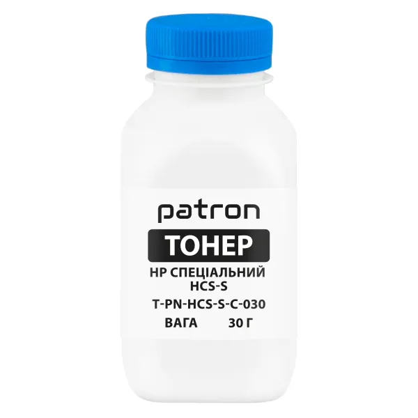 Тонер HP спеціальний HCS-S флакон, 30 г, блакитний Patron (PN-HCS-S-C-030)