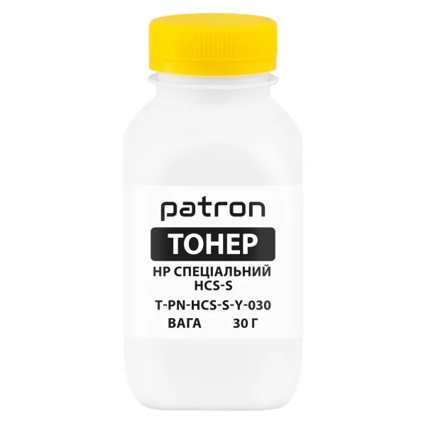 Тонер HP спеціальний HCS-S флакон, 30 г, жовтий Patron (PN-HCS-S-Y-030)