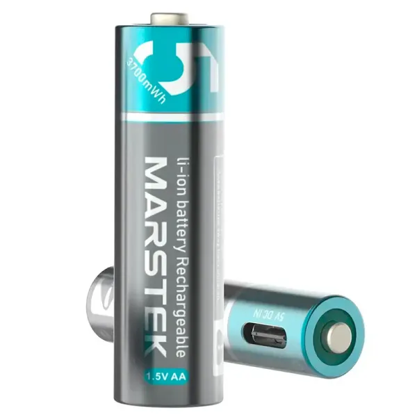 Аккумулятор AA 3700 мВтч, 1,5 В, зарядный порт USB Type-C, 4 шт, Marstek (5070C)