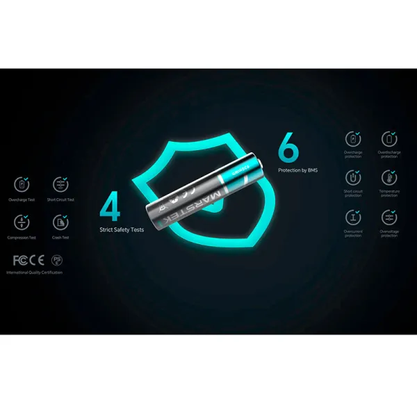 Аккумулятор AA 3700 мВтч, 1,5 В, зарядный порт USB Type-C, 4 шт, Marstek (5070C) - Фото 11
