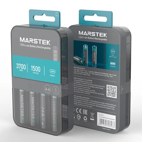 Аккумулятор AAA 930 мВтч, зарядный порт USB Type-C, 4 шт, Marstek (7018C) - Фото 6