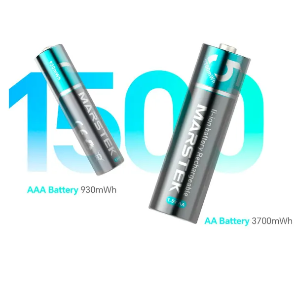 Аккумулятор AAA 930 мВтч, зарядный порт USB Type-C, 4 шт, Marstek (7018C) - Фото 3