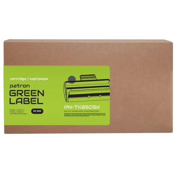 Тонер-картридж сумісний Kyocera Mita TK-8505K чорний Green Label Patron (PN-TK8505KGL)