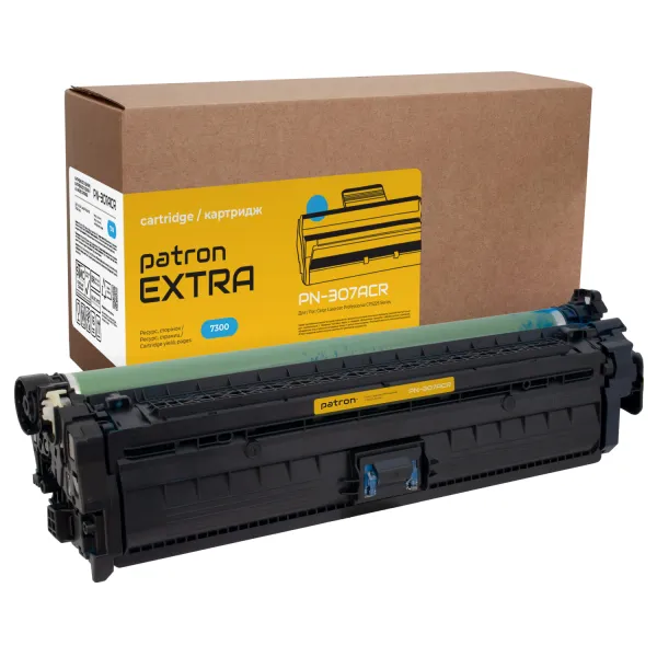 Картридж сумісний HP 307A (CE741A) блакитний Extra Patron (PN-307ACR)