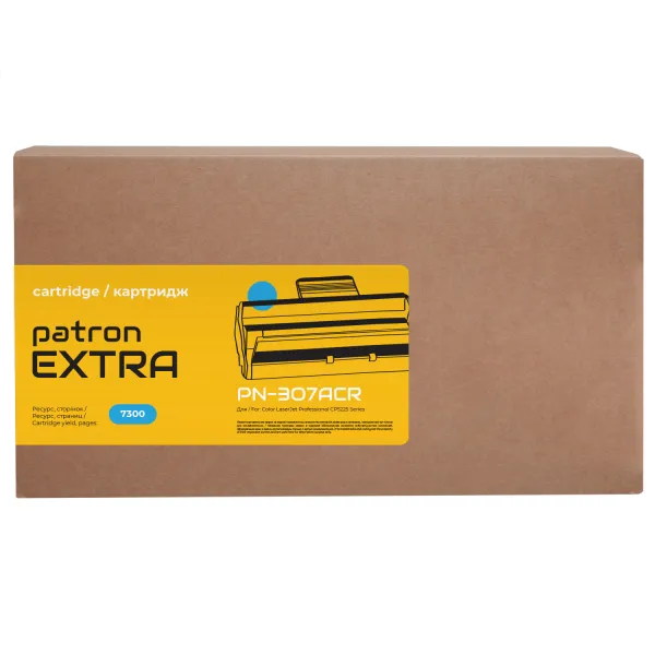 Картридж сумісний HP 307A (CE741A) блакитний Extra Patron (PN-307ACR) - Фото 3