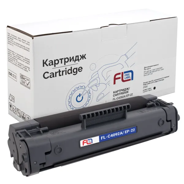 Картридж сумісний HP 92A (C4092A)/Canon EP-22 Free Label (FL-C4092A/EP-22)