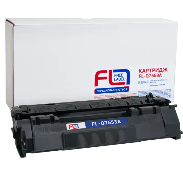 Картридж сумісний HP 53A (Q7553A) Free Label (FL-Q7553A)